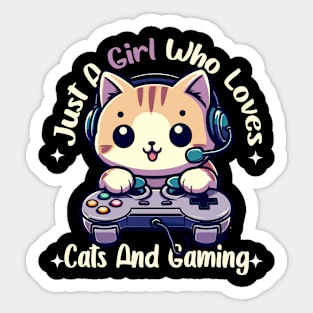 Easily distracted by Cats and Games Sticker